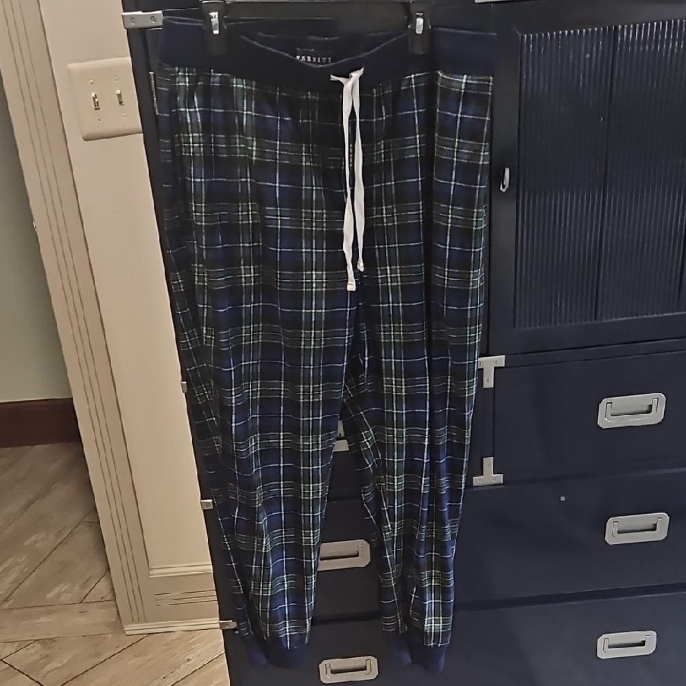 Varsity Men's Navy Plaid Joggers